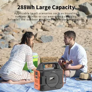 送料無料米国在庫屋外エネルギー貯蔵キャンプ110v220vソーラーLiFePO4バッテリー300wポータブル発電所