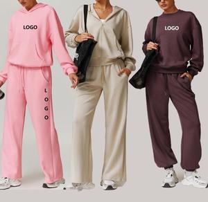 Conjunto Deportivo de 4 Piezas para Mujer OEM 2025, Transpirable, con Estampado a Cuadros, Costuras en Contraste, Cintura Elástica, Top con Cremallera y Sudadera de Manga Larga - Product Image 1