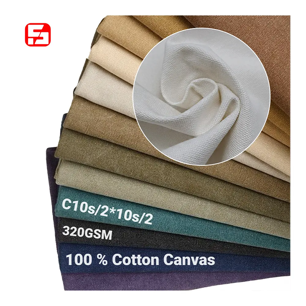 Groothandel Textiel Zuiver Wit Katoen 2X2 Canvas Liengarens Stof Voor Canvas Draagtas Materiaal Katoen Geweven Stof