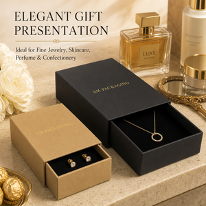 Custom Rigid Jewelry Paper <b>Box</b> UV Coating Transparent Window Cardboard <b>Gift</b> Packaging for <b>Necklace</b> Ring Display Eco-Friendly - Product Image 3