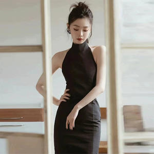 NNR vestido de noche Halter <span class=keywords><strong>2023</strong></span> nuevos <span class=keywords><strong>vestidos</strong></span> de novia sin mangas elegantes <span class=keywords><strong>vestidos</strong></span> de fiesta de invitados de boda Vestido Halter - Product Image 2