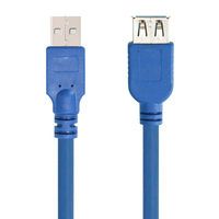 Cable de Extensión USB 3.0 DFX con Blindaje de PVC, 1m, Azul, Macho a Hembra, 5Gbps, para Smart TV, Laptop, PC, Memoria USB, Cámara Web