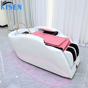 Estación de spa Kisen Premium Hair Auto Wash 4D Masaje de cuerpo completo Hidratación de vapor Panel táctil inglés Colores personalizados Voltaje global - Product Image 2