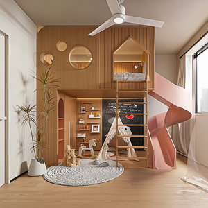 <span class=keywords><strong>Letto</strong></span> a Castello JS in Stile Legno Naturale, Unisex, Multifunzionale, in Legno Massello <span class=keywords><strong>per</strong></span> <span class=keywords><strong>Cameretta</strong></span> Bambini con Armadio e Libreria - Product Image 1