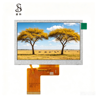 Panel LCD TFT IPS 4,3 Inci Resolusi 800x480 RGB 40PIN Kecerahan 700 Nits