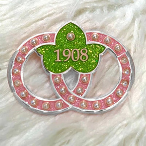 Çift C Simli Kız Öğrenci Yurdu Takısı Sarmaşık Yaprağı Gül Altın Broşlar Tasarımcı Yaka İğneleri Pembe ve Yeşil Yapay Elmaslar İncili Broş İğnesi - Product Image 5