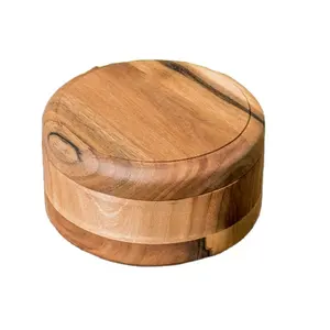 Шкатулка для ювелирных украшений из массива дерева, коробка для колец, деревянная коробка для подарка или украшения