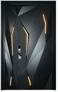 Portes <span class=keywords><strong>d</strong></span>'<span class=keywords><strong>entrée</strong></span> principales modernes en acier inoxydable et en aluminium pour la sécurité extérieure des maisons et villas ALUFRONT - Product Image 6