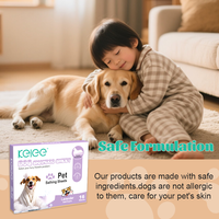 Feuilles de shampoing nettoyantes pour animaux KELEE, apaisantes pour la peau, pratiques, sûres pour les chiots, pour chiens