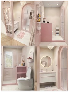 Los coloridos gabinetes <span class=keywords><strong>de</strong></span> baño, en <span class=keywords><strong>el</strong></span> corazón <span class=keywords><strong>de</strong></span> <span class=keywords><strong>la</strong></span> <span class=keywords><strong>reina</strong></span> también hay una niña pequeña. Diseño del Baño. - Product Image 2