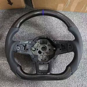 Volante de fibra de carbono de envío <span class=keywords><strong>r</strong></span>ápido con paletas magnéticas para Volkswagen <span class=keywords><strong>Golf</strong></span> MK8 CC GTI <span class=keywords><strong>R</strong></span>, <span class=keywords><strong>interior</strong></span> modificado - Product Image 1