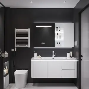 Современный стильный недорогой настенный туалетный столик со светодиодным зеркалом