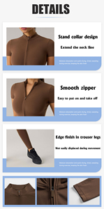 Conjuntos de yoga Fitness Mujer Ropa deportiva de una pieza Gimnasio Fitness Yoga Traje Cremallera Body Ropa deportiva Ropa exterior Niñas Sexy Monos - Product Image 4