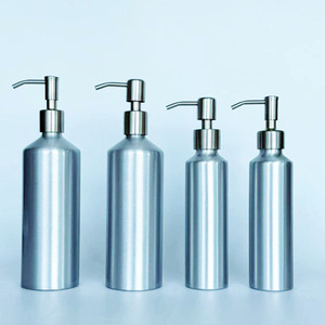 Distributore di sapone da 250ML 500ML antiruggine liquido per sapone per le mani bottiglia in alluminio con pompa in acciaio inox - Product Image 4