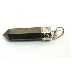 High quality <b>Crystal</b> Pendant pyrite Point <b>Healing</b> Gemstone Pencil <b>Crystal</b> Hexagonal point Jewelry <b>Necklace</b> Wholesaler - Product Image 2