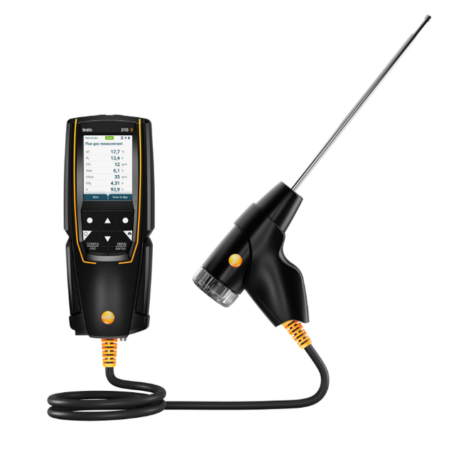 Testo 310 II Flue Gas Analyzer with Printer 0563 3105 Plastic 1 Year Warranty 7kg Light Alarm