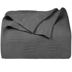 Best-selling 100% Cotton Solid Woven Soft Breathable Summer Cooling Quilt <b>Blanket</b> by Harshit international - Product Image 2