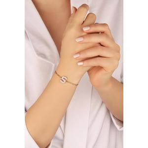 Bracciale lettera d'argento con catena italiana - Product Image 2