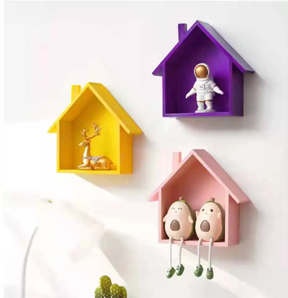 Decorazione della parete di casa decorazione della parete piccola casa scaffale scuola materna sfondo ciondolo da parete decorazione della stanza dei bambini