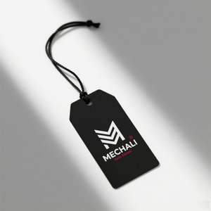 맞춤형 고급 의류 태그 옷 라벨 인쇄 이름 로고 플라스틱 행태그 끈 포함 종이 행태그 의류용 자체 로고 - Product Image 2