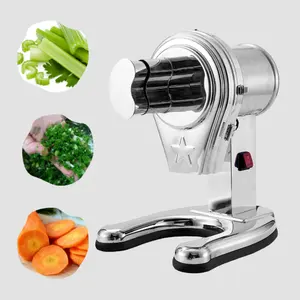 Điện Rau cắt hành lá màu xanh lá cây hành tây Slicer hoàn toàn thép không gỉ Rau slicing máy