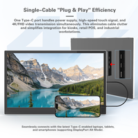 Nouvel écran tactile multipoint HD PCAP 10 points avec solution de câble unique Type-C entièrement fonctionnelle, disponible pour les entreprises OEM/ODM