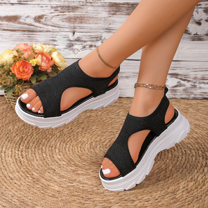 Sandales de sport respirantes à plateforme pour femmes, nouvelles sandales de plage européennes et américaines pour l'été - Product Image 4