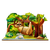 Puzzles créatifs éducatifs Montessori assemblage cartes postales jouets en bois puzzle 3d cadeau jouets puzzles bois jeux d'enfants pour enfants