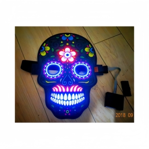 Masque lumineux réactif au son EL pour les boîtes de nuit, les KTV, les bars et les festivals EDM. Clignotements au rythme de la <span class=keywords><strong>musique</strong></span>. Logo et motif personnalisés - Product Image 6