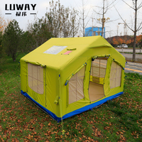Tente de plage gonflable quatre saisons, grande, légère, résistante aux UV, avec 4 portes, pour 4 personnes, camping en plein air