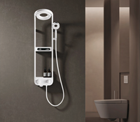 Ensemble de douche Donut avec affichage de la température, eau chaude et froide, haute qualité, blanc et noir