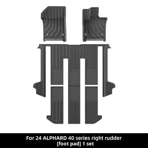 דגמי רגו 24 של אלפארד סדרה <span class=keywords><strong>40</strong></span>, שטיחי רכב <span class=keywords><strong>TPE</strong></span> עמידים למים, ללא החלקה, בעובי 2.5 מ\\\"מ, סט מלא של 4 חלקים, יבוא - Product Image 6