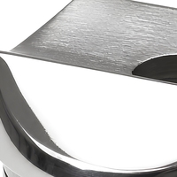 Embout plat en acier inoxydable pour rampe en verre, accessoire de balustrade pour escalier et balcon
