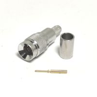 Suministro de fábrica Precisión CC4 SAA Din 1,0/2,3 Enchufe macho Macho 1,0-2,3 Enchufe Crimp para BT3002 Cable Pigtail Conector Convertidor