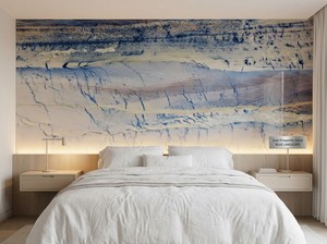 Dalles de marbre bleu <span class=keywords><strong>ciel</strong></span>, pierre naturelle exotique polie moderne, en stock pour projets d'aménagement intérieur de villas de luxe, hôtels et espaces artistiques - Product Image 6