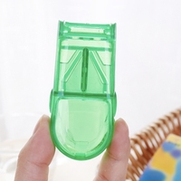 Coupe-pilules à tête ronde rapide et pratique, séparateur de pilules en plastique, mini boîte à pilules PS, excellent outil pour les médicaments