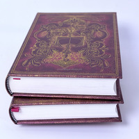 Carnet de notes personnalisé rose A5 avec logo doré, impression feuille d'or, dos rond, pour journal, agenda, livre d'art ou carnet de notes