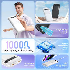 Оптовая продажа: Хит продаж! Ультратонкий беспроводной внешний аккумулятор на 10000 мАч, высокое качество, мощная быстрая зарядка 22.5 Вт, портативный. - Product Image 6