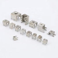 Borne de soudage pour montage sur PCB, épaisseur 1,5 mm, 14,5x14,5x10,1 mm, bornes de soudure en laiton étamé M5, 4 broches pour carte de circuit imprimé