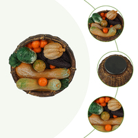 Mini panier à légumes en résine, aimant de réfrigérateur, simulation 3D, autocollant alimentaire pour réfrigérateur, ornement en résine, décoration de cuisine et de maison, cadeau pour enfant