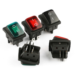 Interruptores basculantes impermeables para embarcaciones BSSY, 250 VCA, 16 A, T100 55, 2 posiciones, 4 pines, DPDT, KCD4, rojo, Carling, 6 pines, Rleil - Product Image 1