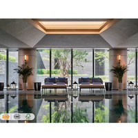 Ensemble de canapés de qualité supérieure pour hall d'hôtel moderne, au design écologique, idéal pour les réceptions d'appartements, les salons et les espaces publics.