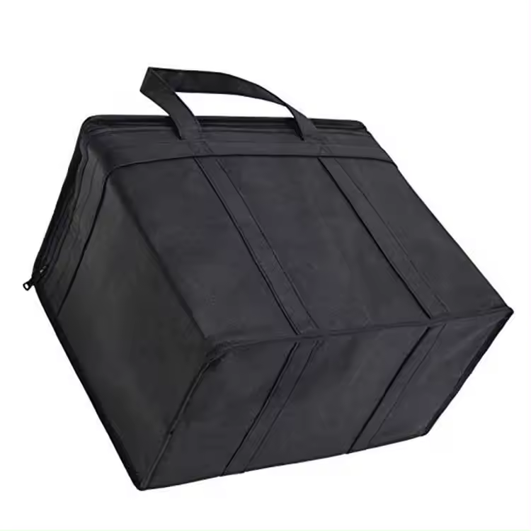 Eco-friendly Reusable non woven lunch bag, Customized logo printed folding grocery tote food delivery insulated cooler bag