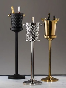 Phong Cách 2025 Đen Vàng Xô Đá Và Đứng Thẳng Đứng 5L Rượu Sâm Banh Đồ Uống Mát Sang Trọng Địa Điểm Câu Lạc Bộ Thanh Phụ Kiện - Product Image 5