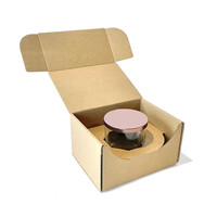 Boîte d'expédition de courrier au design unique, boîte en carton ondulé pliable personnalisée pour le support de pot de miel, boîte d'emballage avec insert en carton
