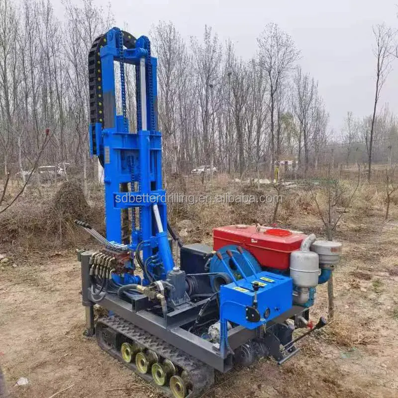 Hydraulic rotary drilling rig screw pile driver post machine solar ground screw pile drivers
