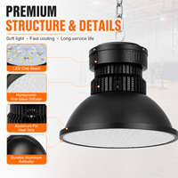 Projecteur LED Industriel 100W 200W 300W 400W à Refroidissement Efficace en Nid d'Abeille pour Éclairage Intérieur de Terrains de Basketball, Badminton et Tennis de Table