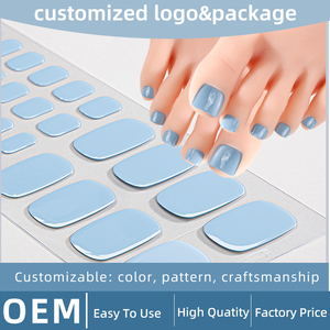 สติ๊กเกอร์ติดเล็บเท้าเจลแบบไม่ต้องอบ  ผลิตภัณฑ์ใหม่  สำหรับตกแต่งเล็บเท้า  ไม่ต้องใช้แสงยูวี - Product Image 6