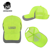Casquette de sécurité personnalisée, respirante, imperméable, réfléchissante, style baseball, OEM ODM, vente en gros en vrac, usine