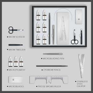 Juego de iniciación de Microblading y maquillaje permanente, Kit de tatuaje de entrenamiento de la <span class=keywords><strong>Academia</strong></span> de belleza de marca privada - Product Image 5
